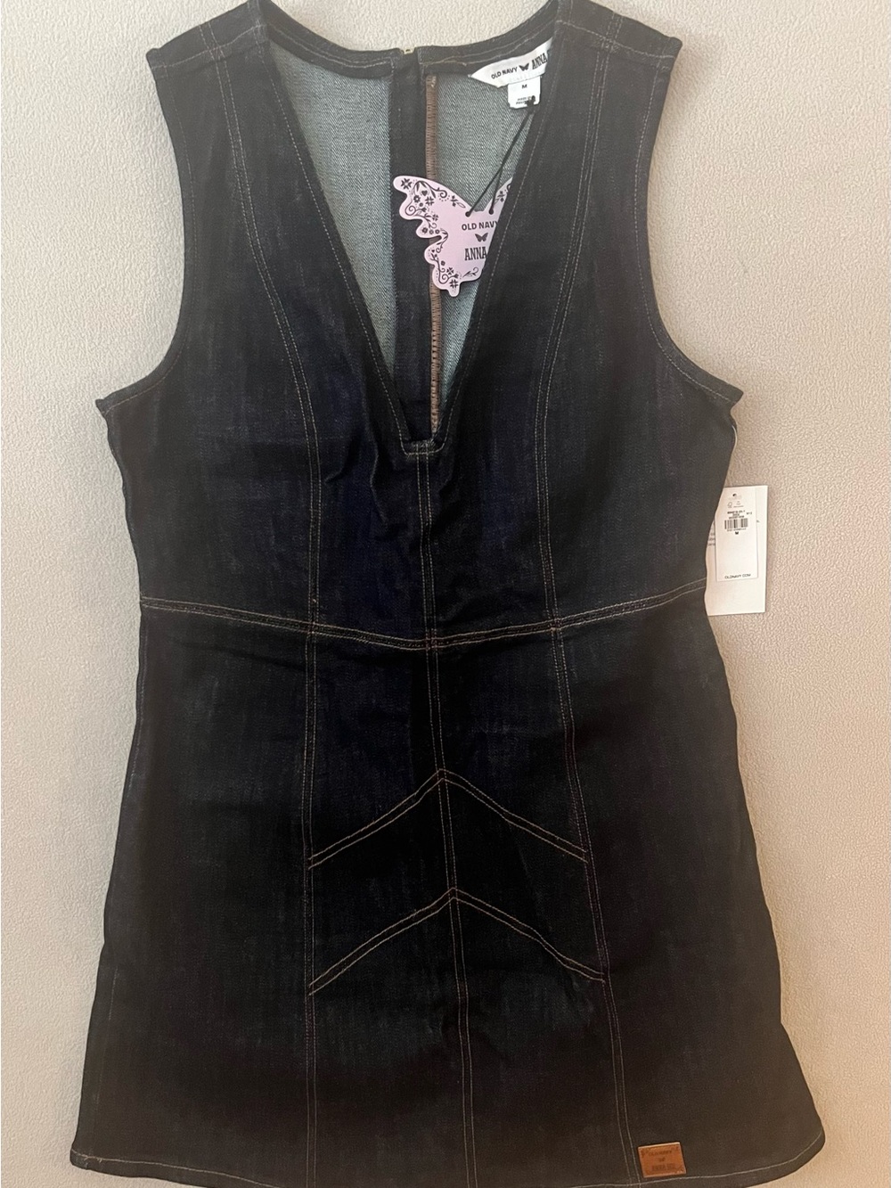 Anna Sui Old Navy Denim V-Neck Sleeveless Dress NWT